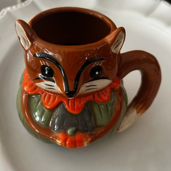 New Johanna Parker Halloween Fox Harvest Mug Fall Thanksgiving Mugs - Picture 3 of 12